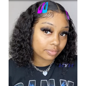 13x6 Lace Front Curly Bob Indian Virgin Hair